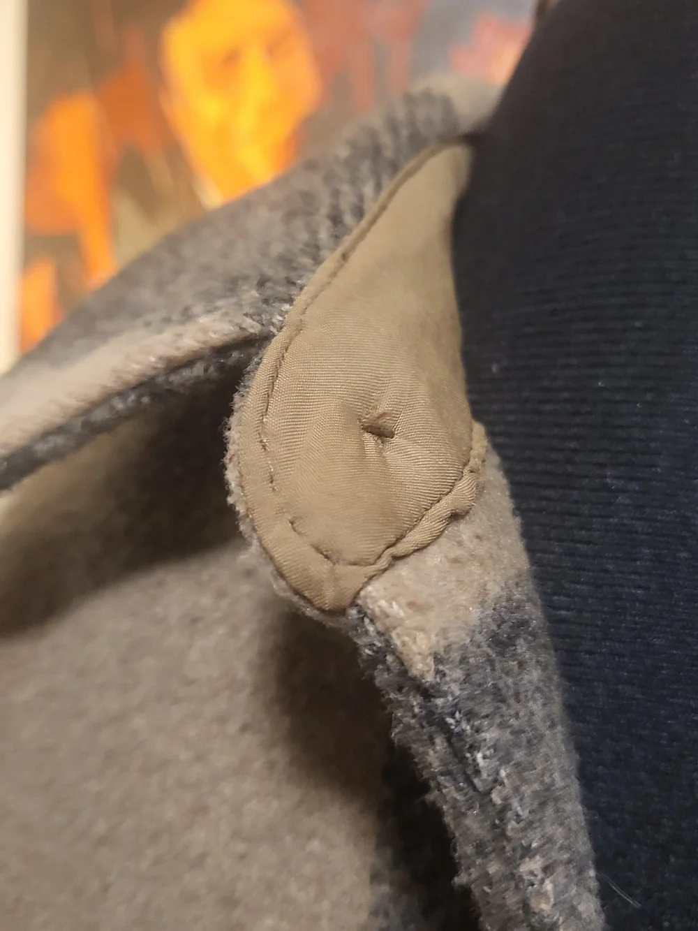 Banana Republic Gray & Tan Plaid Shirt Jacket